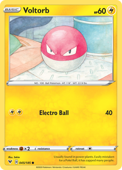 Voltorb (045/185) [Sword & Shield: Vivid Voltage] | Rock City Comics