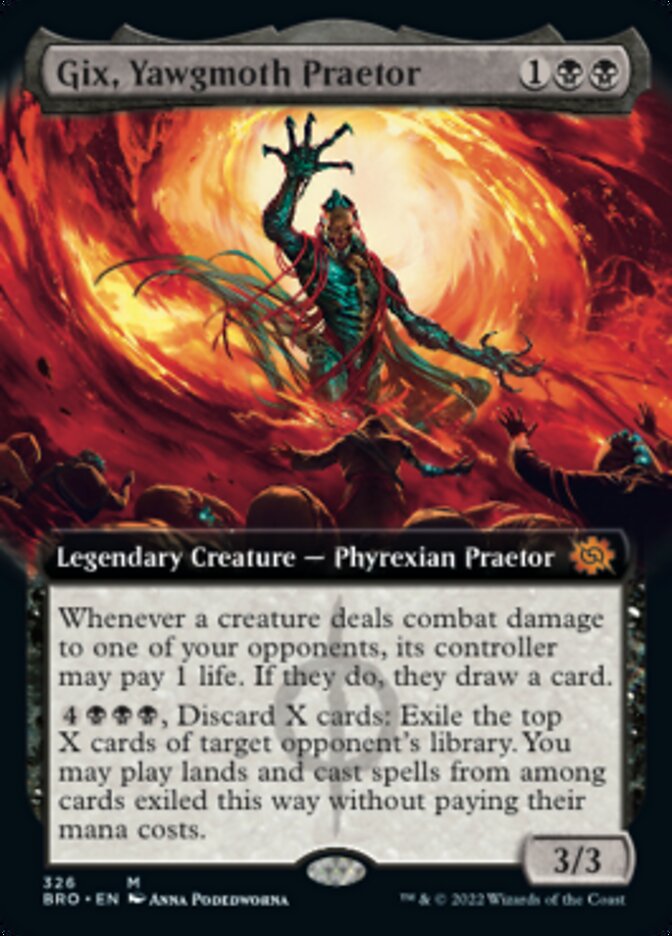 Gix, Yawgmoth Praetor (Extended Art) [The Brothers' War] | Rock City Comics