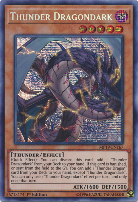 Thunder Dragondark [MP19-EN167] Prismatic Secret Rare | Rock City Comics