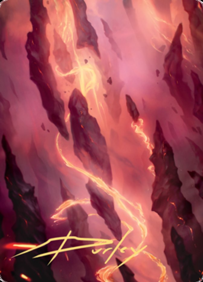 Mountain 1 Art Card (Gold-Stamped Signature) [Zendikar Rising Art Series] | Rock City Comics