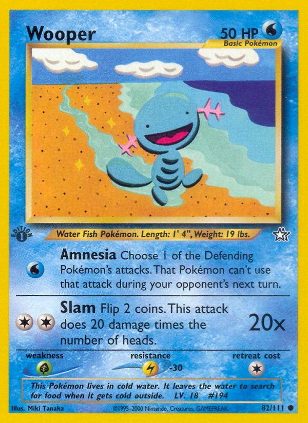 Wooper (82/111) [Neo Genesis 1st Edition] | Rock City Comics