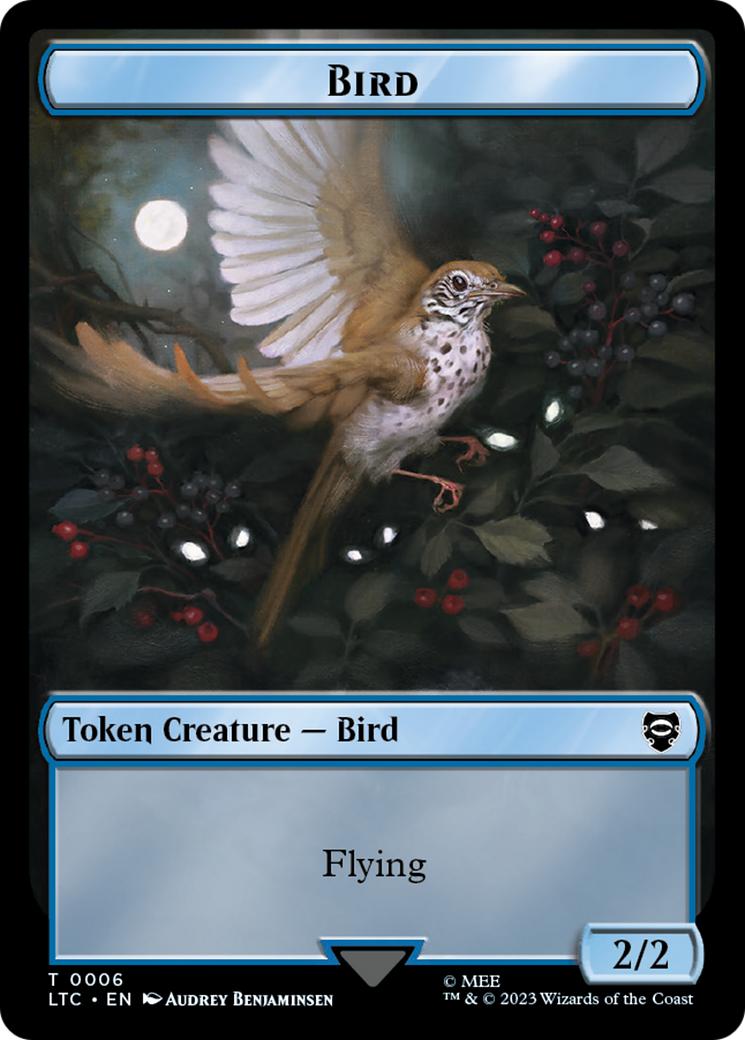 Elf Warrior // Bird Double Sided Token [The Lord of the Rings: Tales of Middle-Earth Commander Tokens] | Rock City Comics