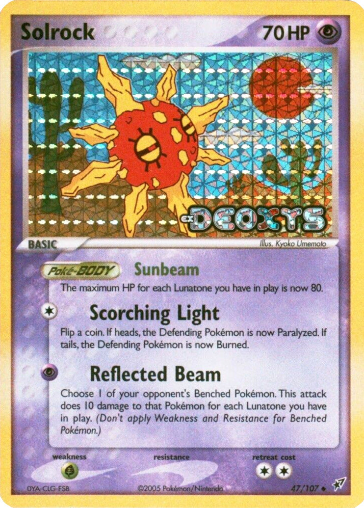 Solrock (47/107) (Stamped) [EX: Deoxys] | Rock City Comics