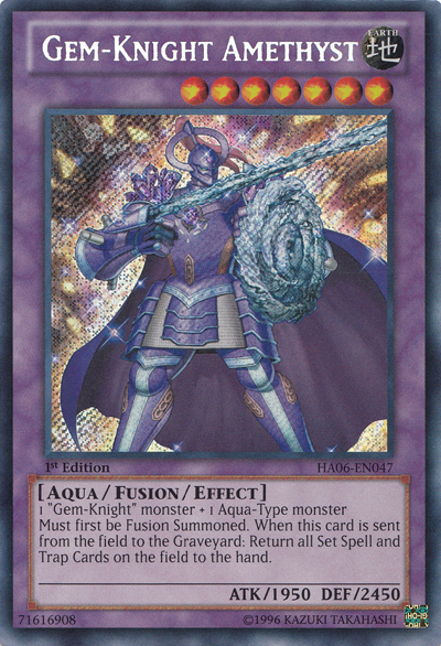 Gem-Knight Amethyst [HA06-EN047] Secret Rare | Rock City Comics