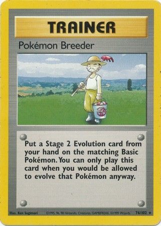 Pokemon Breeder (76/102) [Base Set Unlimited] | Rock City Comics