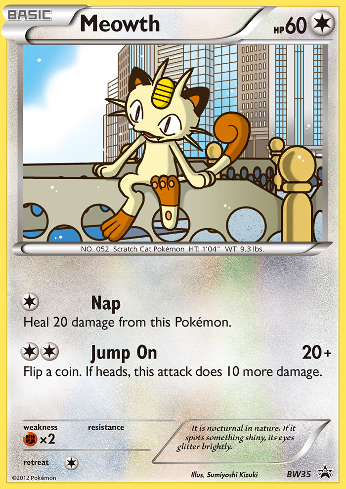 Meowth (BW35) [Black & White: Black Star Promos] | Rock City Comics