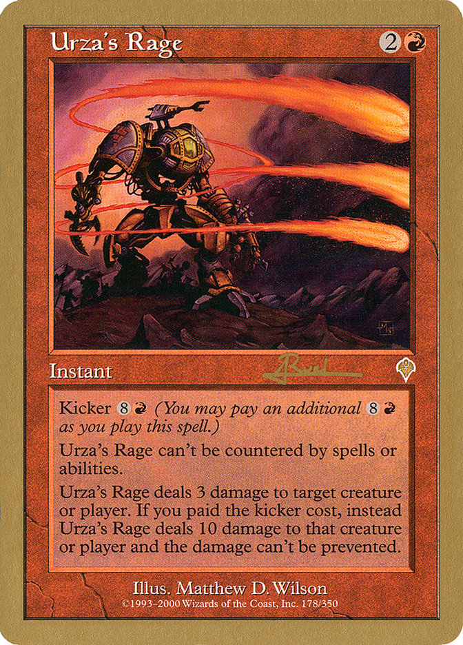 Urza's Rage (Antoine Ruel) [World Championship Decks 2001] | Rock City Comics