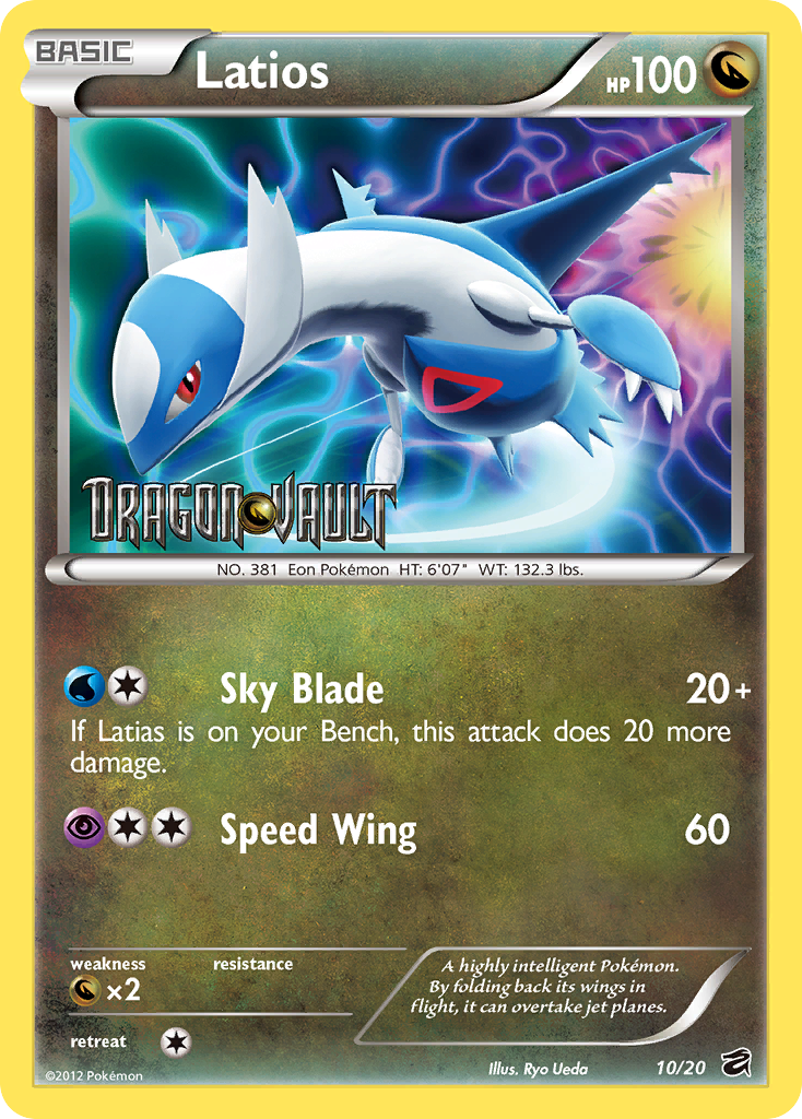 Latios (10/20) (Blister Exclusive) [Black & White: Dragon Vault] | Rock City Comics