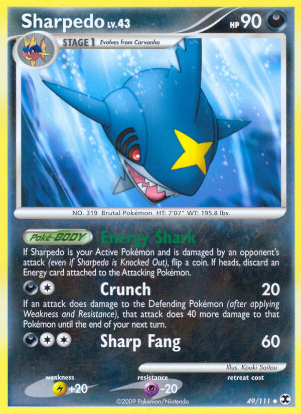 Sharpedo (49/111) [Platinum: Rising Rivals] | Rock City Comics