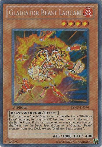 Gladiator Beast Laquari [RYMP-EN096] Secret Rare | Rock City Comics