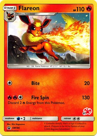 Flareon (SM186) (Charizard Stamp #27) [Battle Academy 2020] | Rock City Comics