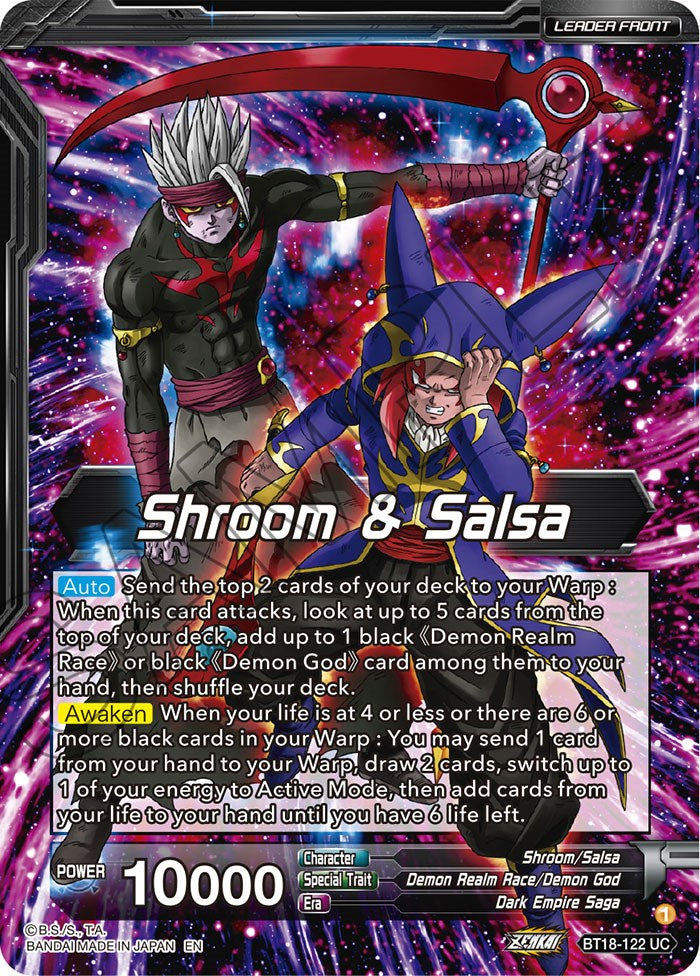 Shroom & Salsa // Demon God Shroom & Salsa, Deadly Genius (BT18-122) [Dawn of the Z-Legends Prerelease Promos] | Rock City Comics