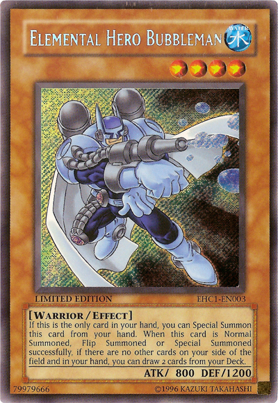 Elemental Hero Bubbleman [EHC1-EN003] Secret Rare | Rock City Comics