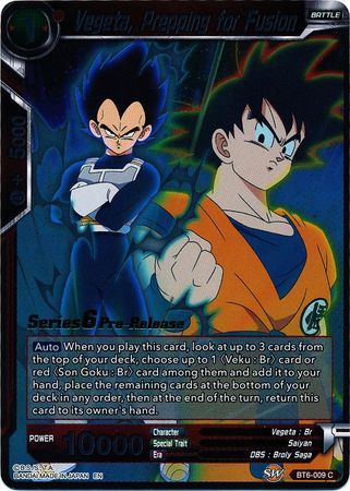 Vegeta, Prepping for Fusion [BT6-009_PR] | Rock City Comics