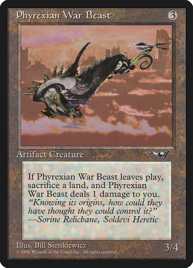 Phyrexian War Beast (Signature on Left) [Alliances] | Rock City Comics