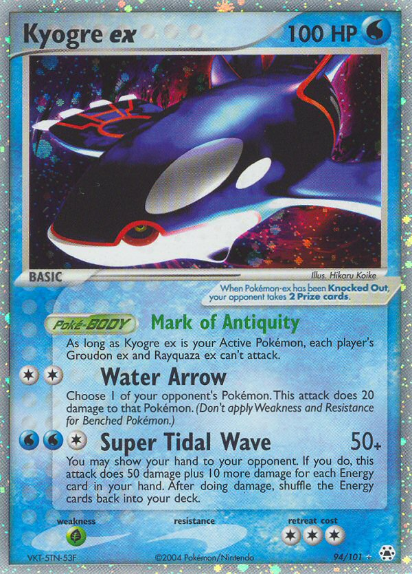 Kyogre ex (94/101) [EX: Hidden Legends] | Rock City Comics