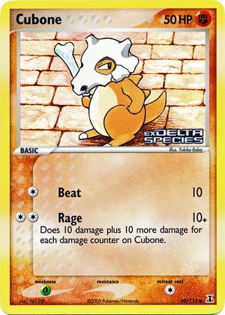 Cubone (60/113) (Stamped) [EX: Delta Species] | Rock City Comics