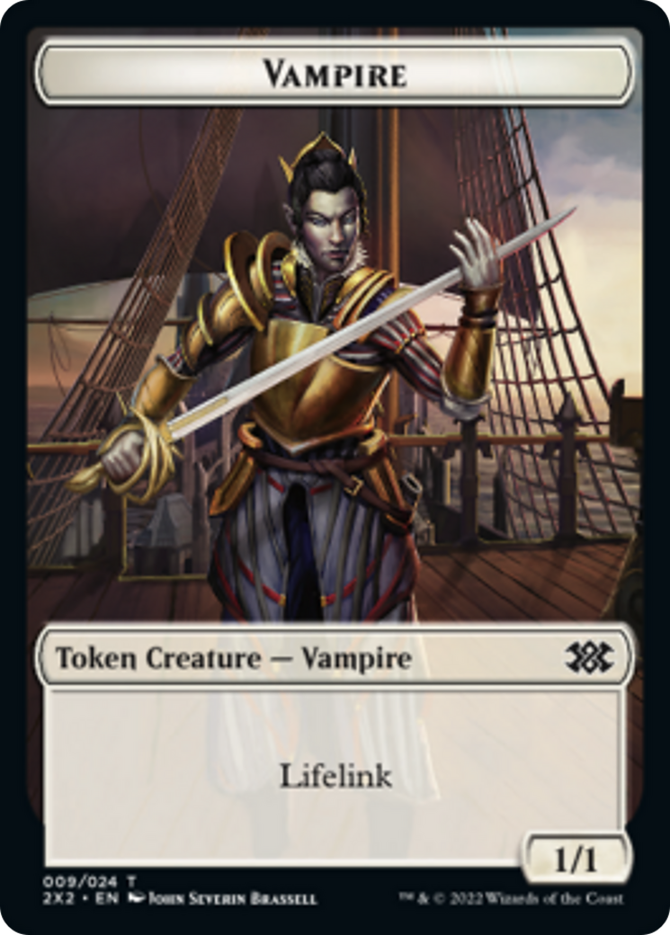 Saproling // Vampire Double-sided Token [Double Masters 2022 Tokens] | Rock City Comics