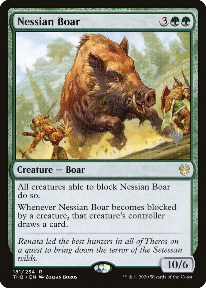 Nessian Boar (Promo Pack) [Theros Beyond Death Promos] | Rock City Comics