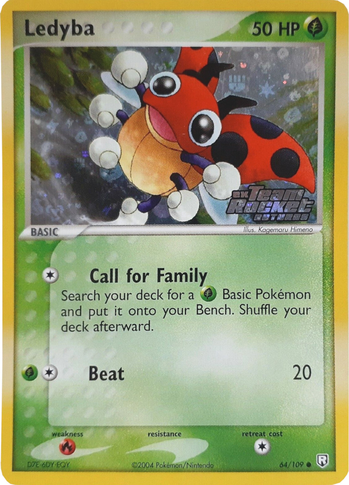 Ledyba (64/109) (Stamped) [EX: Team Rocket Returns] | Rock City Comics