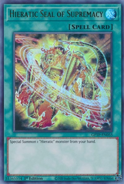 Hieratic Seal of Supremacy [GFTP-EN055] Ultra Rare | Rock City Comics