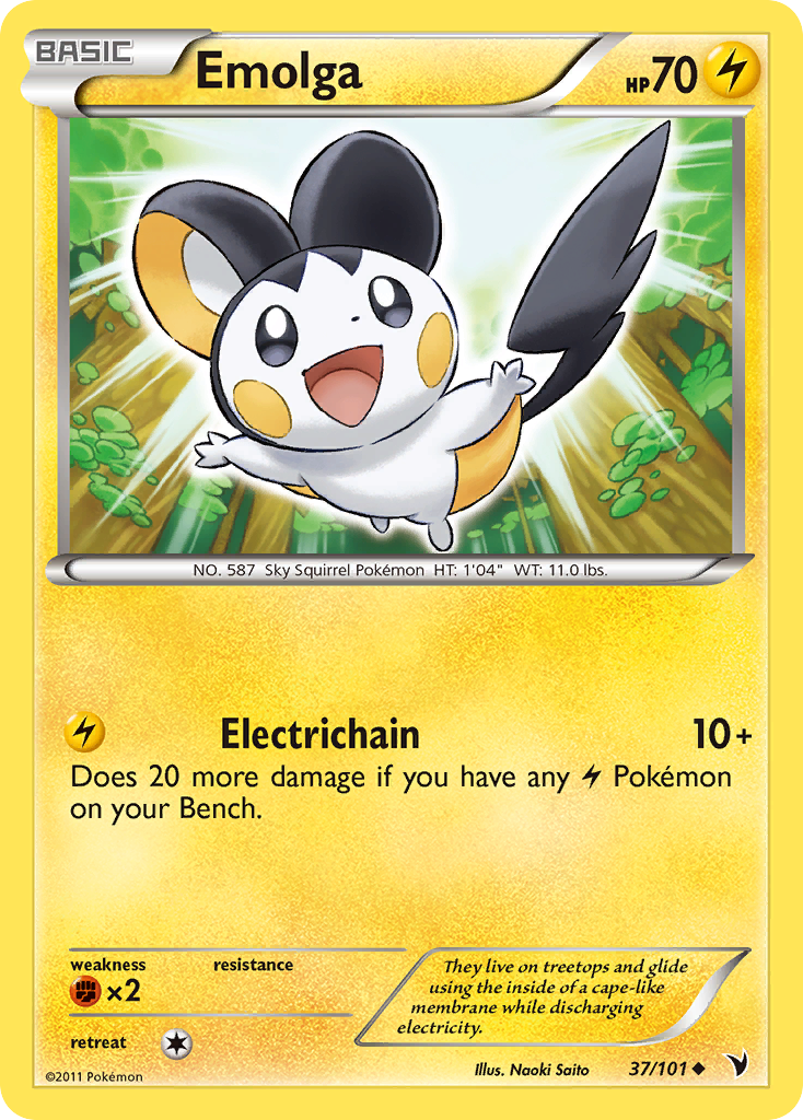 Emolga (37/101) [Black & White: Noble Victories] | Rock City Comics