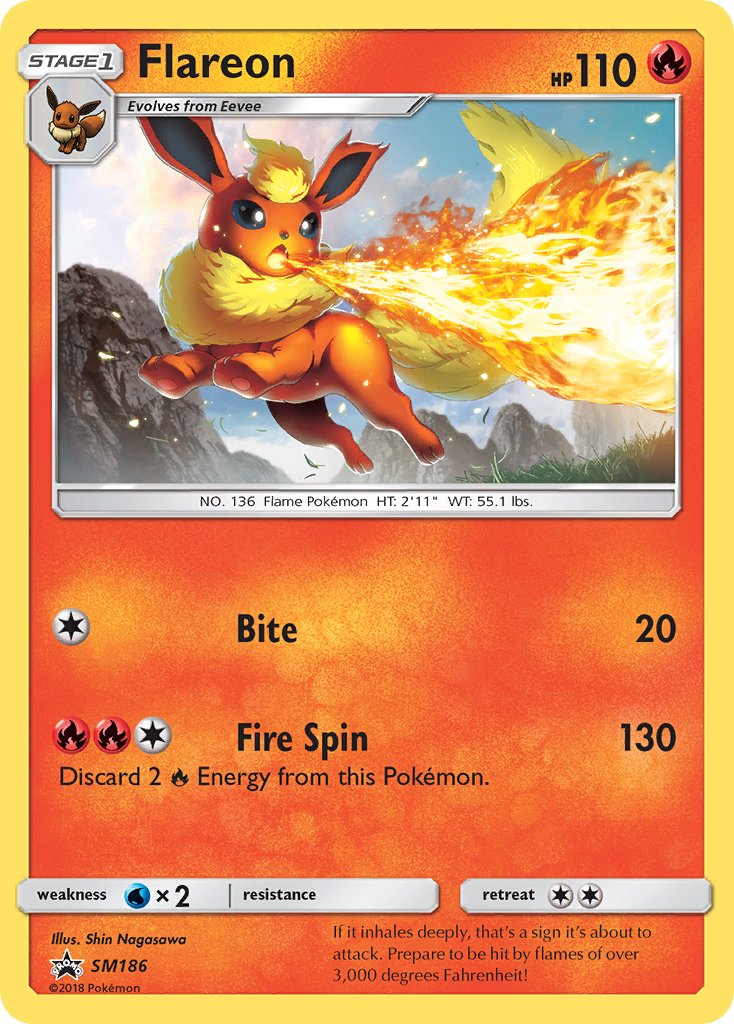 Flareon (SM186) [Sun & Moon: Black Star Promos] | Rock City Comics