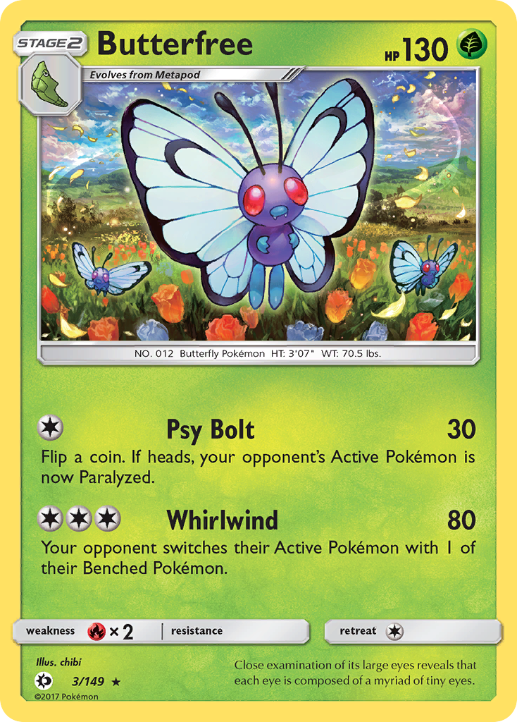 Butterfree (3/149) [Sun & Moon: Base Set] | Rock City Comics