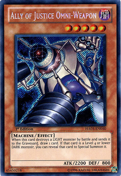 Ally of Justice Omni-Weapon [HA03-EN050] Secret Rare | Rock City Comics