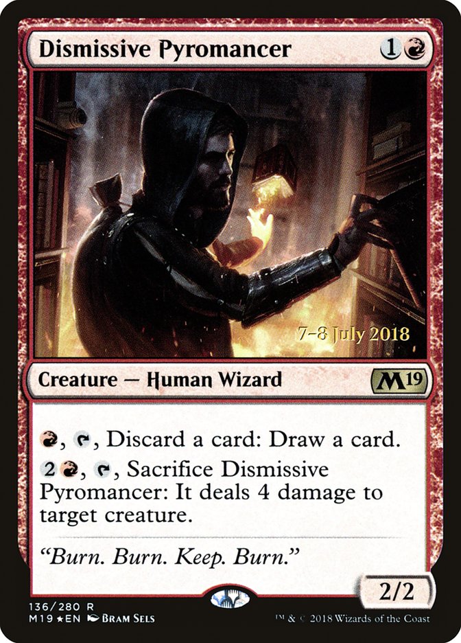 Dismissive Pyromancer  [Core Set 2019 Prerelease Promos] | Rock City Comics