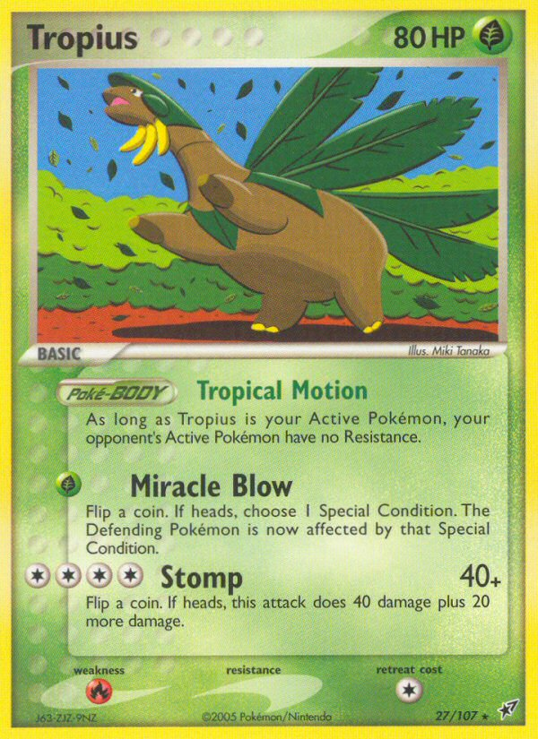 Tropius (27/107) [EX: Deoxys] | Rock City Comics