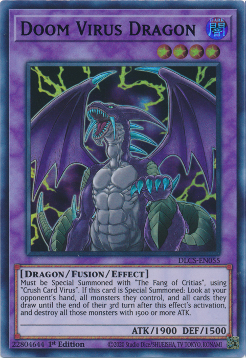 Doom Virus Dragon (Green) [DLCS-EN055] Ultra Rare | Rock City Comics