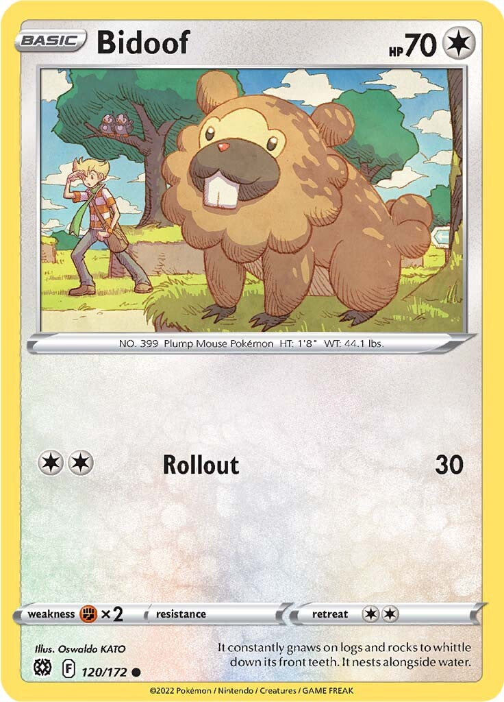 Bidoof (120/172) [Sword & Shield: Brilliant Stars] | Rock City Comics