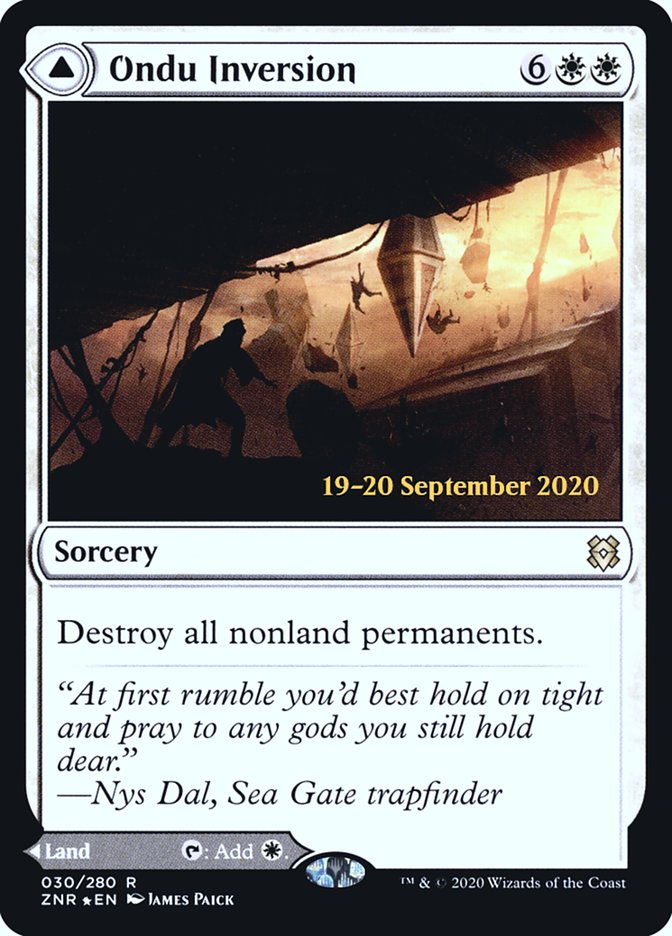 Ondu Inversion // Ondu Skyruins [Zendikar Rising Prerelease Promos] | Rock City Comics