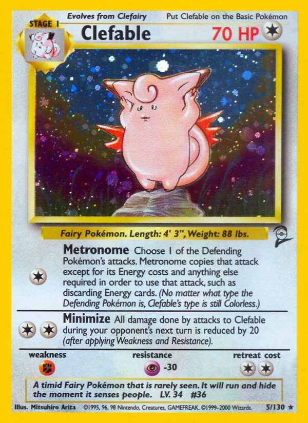 Clefable (5/130) [Base Set 2] | Rock City Comics