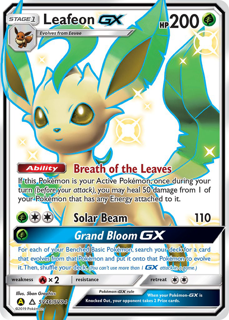 Leafeon GX (SV46/SV94) [Sun & Moon: Hidden Fates - Shiny Vault] | Rock City Comics