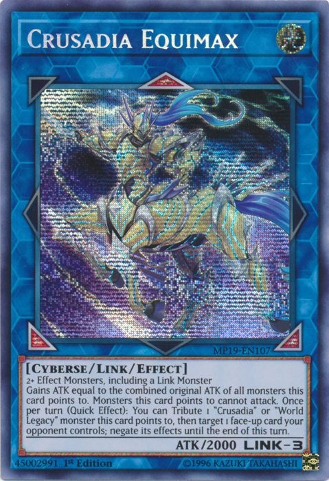 Crusadia Equimax [MP19-EN107] Prismatic Secret Rare | Rock City Comics