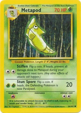 Metapod (54/102) [Base Set Unlimited] | Rock City Comics