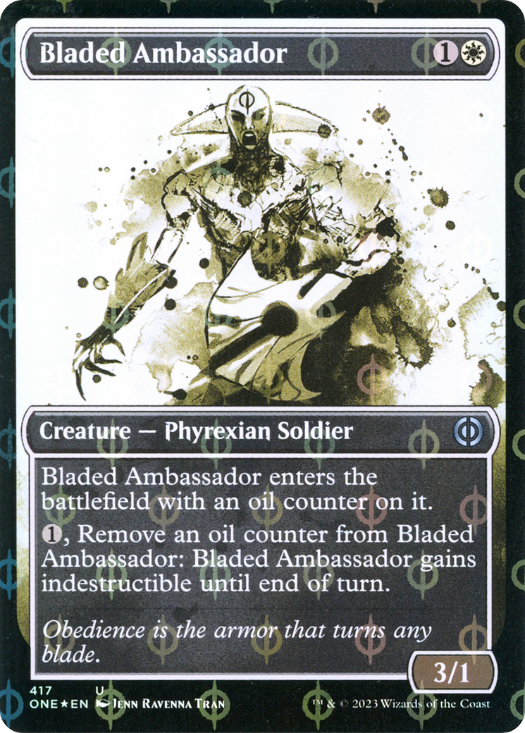 Bladed Ambassador (Showcase Ichor Step-and-Compleat Foil) [Phyrexia: All Will Be One] | Rock City Comics