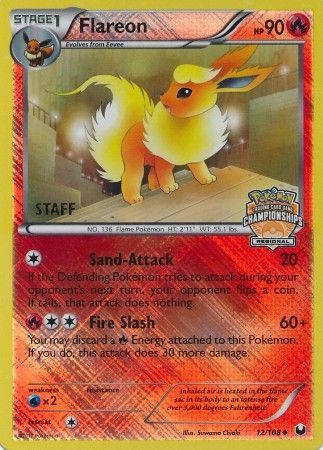 Flareon (12/108) (Regional Championship 2013 Promo Staff) [Black & White: Dark Explorers] | Rock City Comics