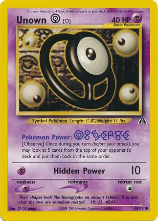 Unown [O] (69/75) [Neo Discovery Unlimited] | Rock City Comics