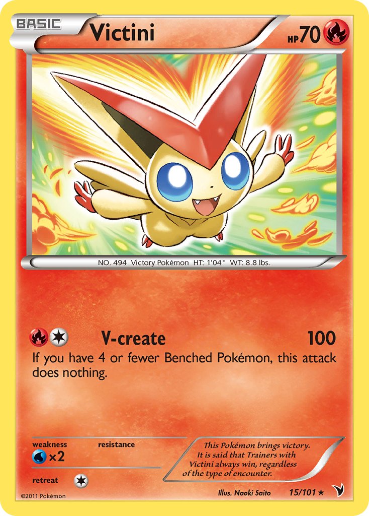 Victini (15/101) (Theme Deck Exclusive) [Black & White: Noble Victories] | Rock City Comics