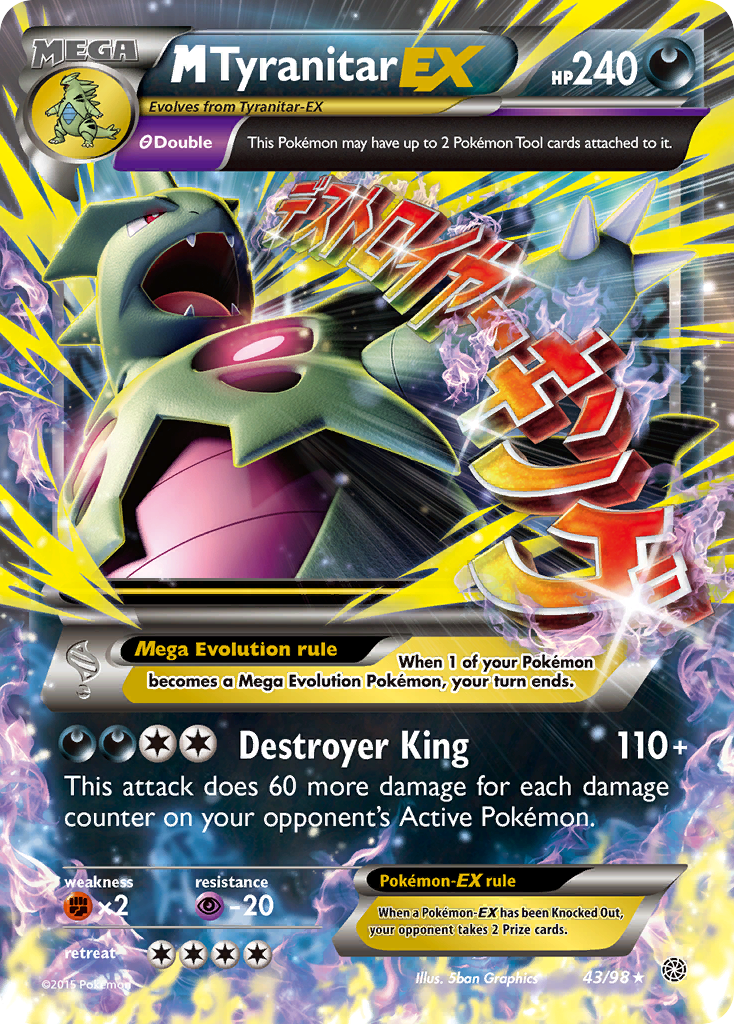 M Tyranitar EX (43/98) [XY: Ancient Origins] | Rock City Comics