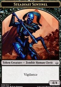 Steadfast Sentinel // Zombie Double-sided Token [Hour of Devastation Tokens] | Rock City Comics