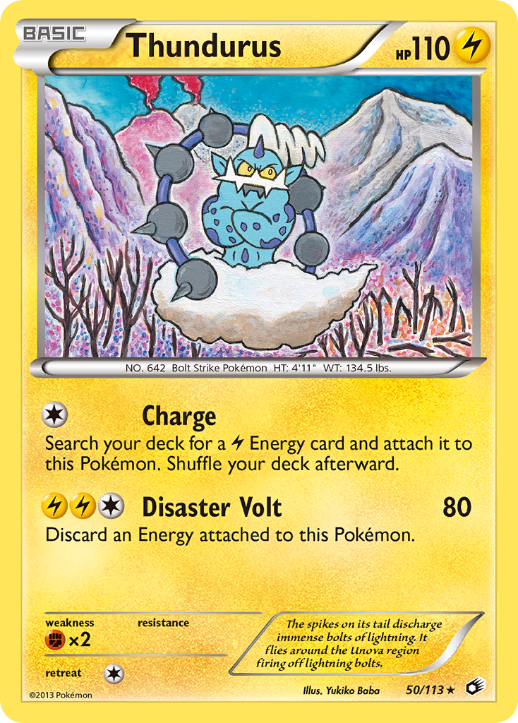 Thundurus (50/113) [Black & White: Legendary Treasures] | Rock City Comics