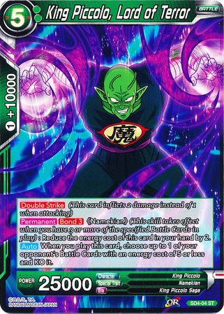 King Piccolo, Lord of Terror (Starter Deck - The Guardian of Namekians) [SD4-04] | Rock City Comics