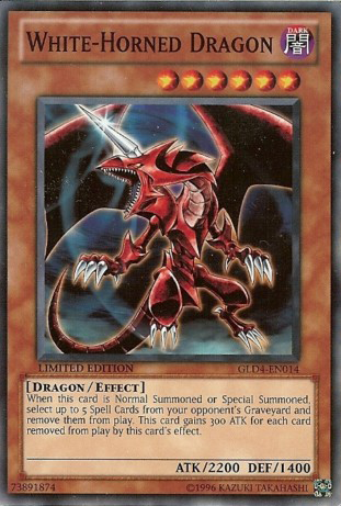 White-Horned Dragon [GLD4-EN014] Common | Rock City Comics