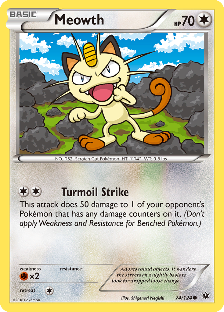 Meowth (74/124) [XY: Fates Collide] | Rock City Comics