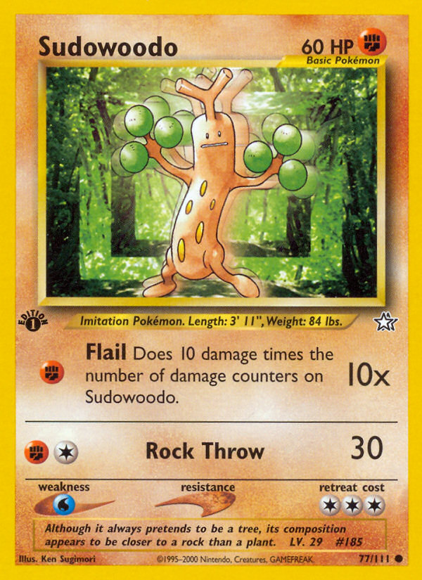 Sudowoodo (77/111) [Neo Genesis 1st Edition] | Rock City Comics