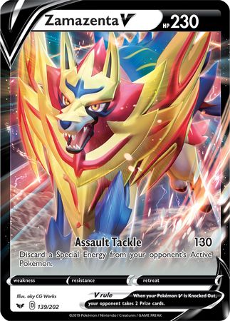 Zamazenta V (139/202) (Jumbo Card) [Sword & Shield: Base Set] | Rock City Comics